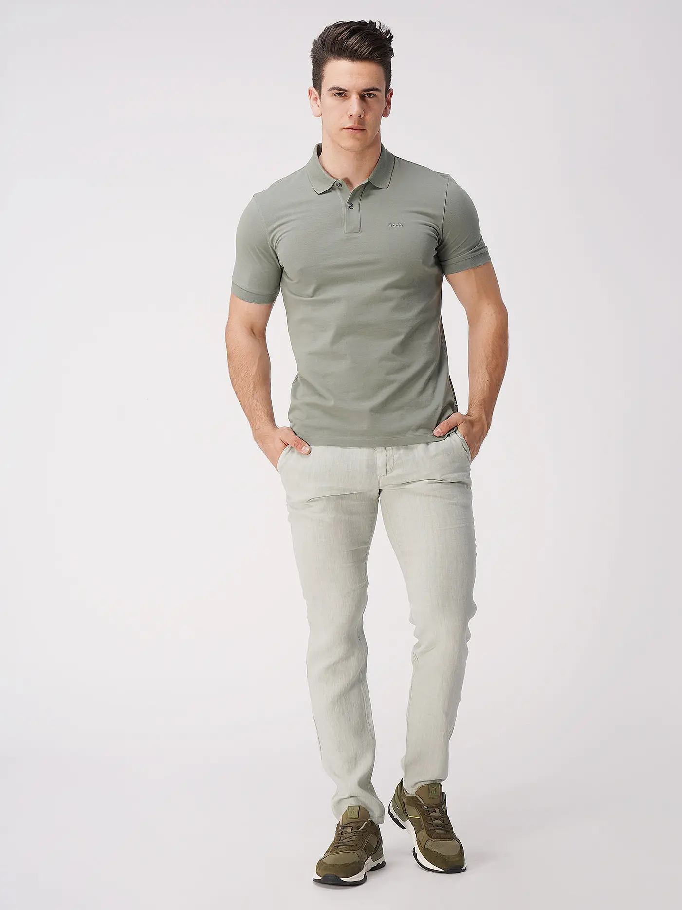 BOSS | Poloshirt Regular Fit PALLAS | olive